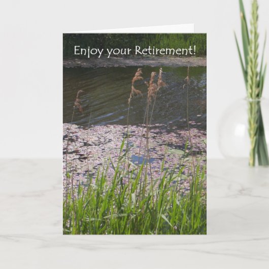 Carte de retraite nénuphar (Devant)