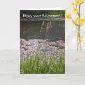 Carte de retraite nénuphar (Fleur jaune)