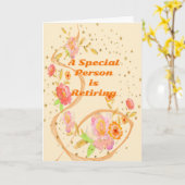 Carte de retraite Personne spéciale avec fleurs (Fleur jaune)