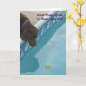 Carte de retraite pour des amoureux de les chiens (Fleur jaune)