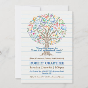 Carte de retraite pour enseignant de l'Arbre de la