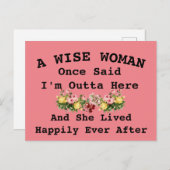 Carte de retraite pour femmes Elle (Devant / Derrière)