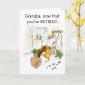 Carte de retraite pour grand-père (Fleur jaune)