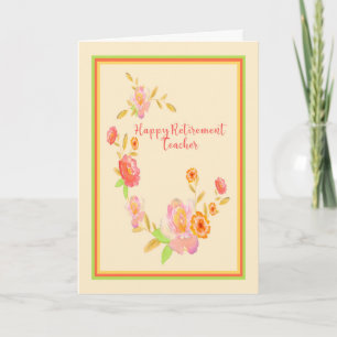 Carte de retraite pour la pêche de l'enseignant et