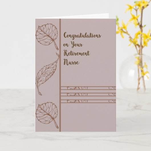 Carte de retraite pour l'infirmière (Fleur jaune)