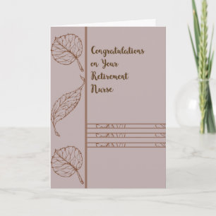 Carte de retraite pour l'infirmière
