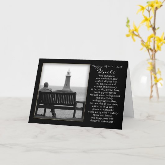 Carte de retraite pour oncle (Fleur jaune)