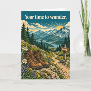 Carte de retraite pour randonneurs Your Time to Wa