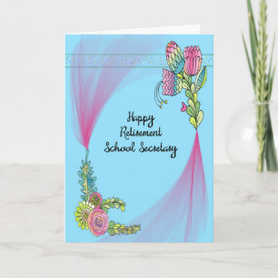 Carte de retraite pour secrétaire scolaire