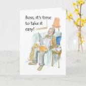 Carte de retraite pour un patron (Fleur jaune)