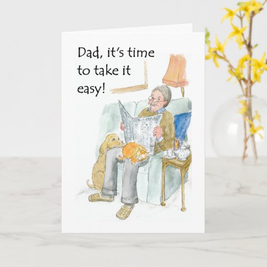 Carte de retraite pour un père (Fleur jaune)