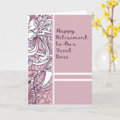 Carte de retraite pour votre grand patron (Fleur jaune)