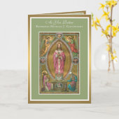 Carte de retraite sacerdotale Jésus Autel (Fleur jaune)