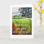 Carte de retraite - Soirée dans les prés (Fleur jaune)