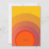Carte de retraite Sunset Glory (Dos)
