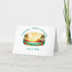 Carte de réunion de famille ambiance jamaïcaine