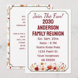 Carte de réunion de famille 'Join The Fun' avec fl
