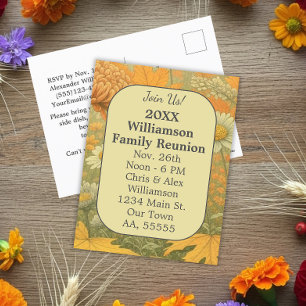 Carte de réunion familiale Chrysanthemum Automne