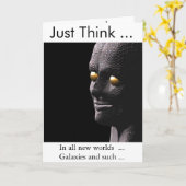 Carte de réussite pour Alien humoristique (Fleur jaune)