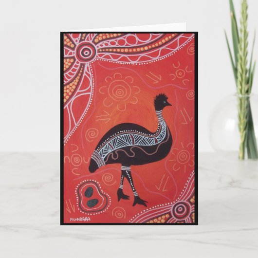 Carte de rêve Emu avec Dreamtime Story (Devant)