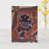 Carte de rêve Koala avec histoire de rêve (Fleur jaune)