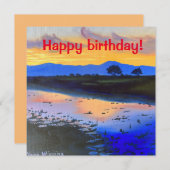 Carte de rêve pour anniversaire (Devant / Derrière)