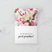 Carte de révélation de grossesse pour grand-mère (Intérieur)