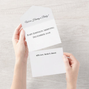 Carte de Révélation Personnalisée pour Bébé