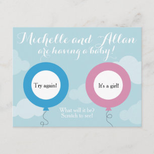 Carte de révélation Sexe Pretend Scratcher