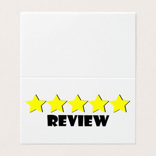 Carte de révision 5 étoiles (Outside Unfolded)