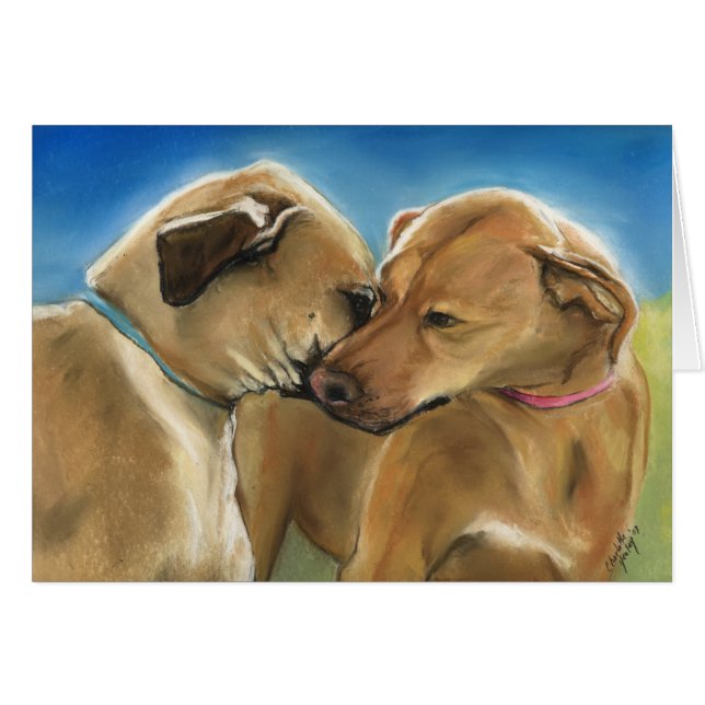 Carte de Rhodesian Ridgeback "de la Réunion de (Devant horizontal)