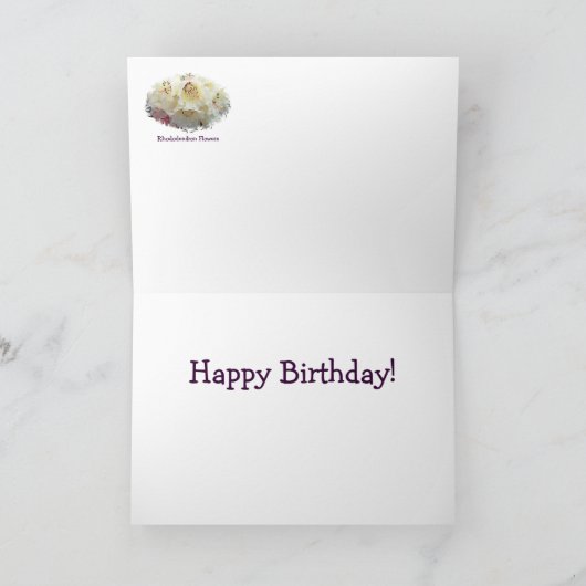 Carte de Rhododendron (Intérieur)