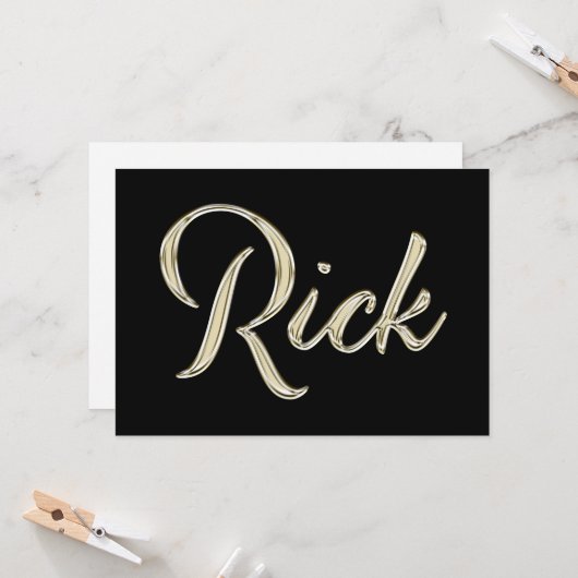 Carte de Rick White Gold (Devant/Arrière en situation)