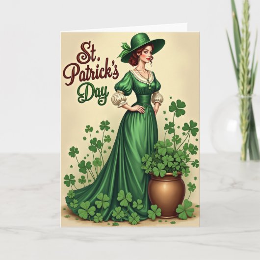 Carte de robe émeraude de la Saint-Patrick (Devant)