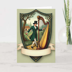 Carte de robe verte mélodie élégante