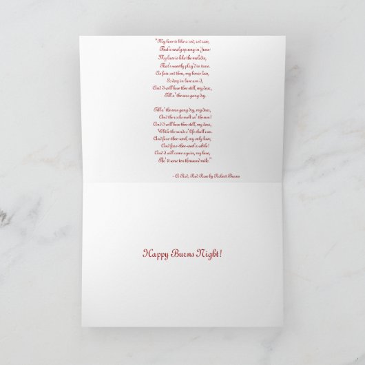 Carte de Robert Burns (Intérieur)