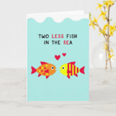 Carte de Romance de Poisson Joyeux (Fleur jaune)