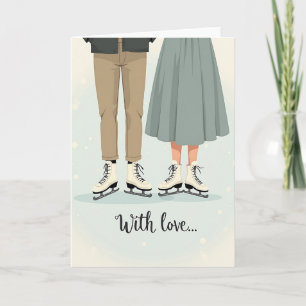Carte de romance hivernale sincère