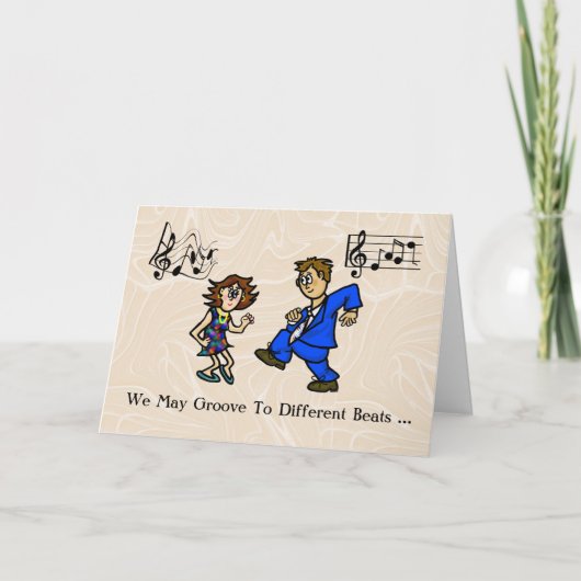 Carte de romance pour couple qui danse Groovin' (Devant)
