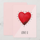 Carte de romance Red Heart (Devant / Derrière)