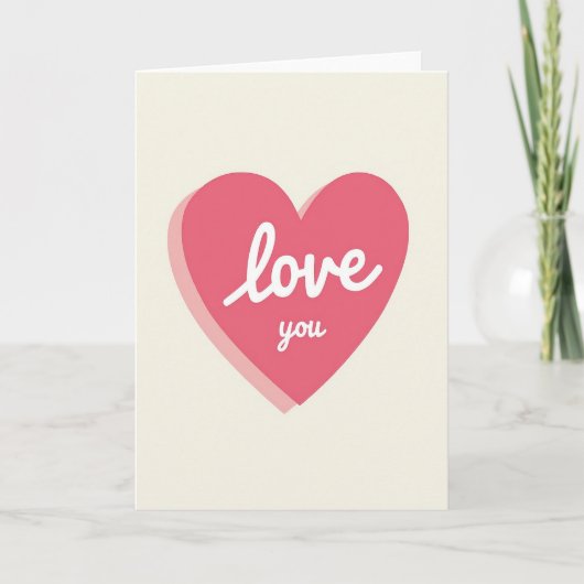 Carte de rose « Amour sincère » (Devant)
