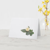 Carte de rose blanc (Fleur jaune)