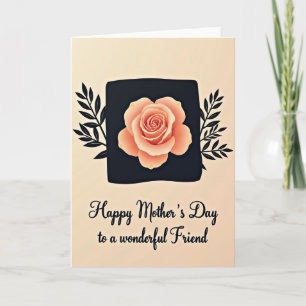 Carte de rose de la fête des mères merveilleuse