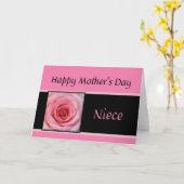 Carte de rose de la fête des mères nièce Happy (Fleur jaune)