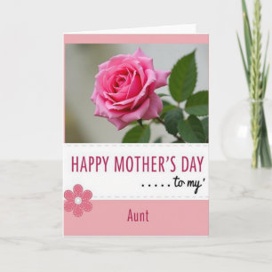 Carte de Rose pour la Fête des Tantes bien-aimées