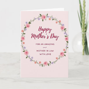 Carte de roses pour la fête de la belle-mère