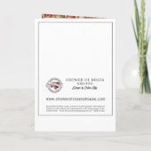 Carte de roses pour l'anniversaire d'ordination d' (Dos)