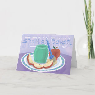 Carte de Rosh Hashanah Pommes et Miel