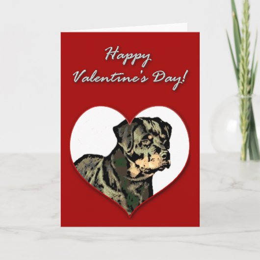 Carte de Rottweiler Valentines (Devant)