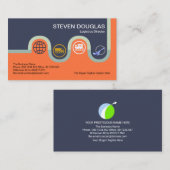 Carte de route Creative Winative Icônes de transpo (Devant / Derrière)